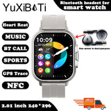 TWS 2-in-1 With Headset Smart Watch Bluetooth Call Men Watch GPS Track SmartWatch Heart Rate Monitor Play Music Watch