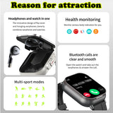 TWS 2-in-1 With Headset Smart Watch Bluetooth Call Men Watch GPS Track SmartWatch Heart Rate Monitor Play Music Watch