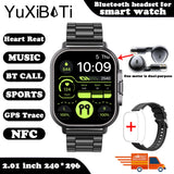 TWS 2-in-1 With Headset Smart Watch Bluetooth Call Men Watch GPS Track SmartWatch Heart Rate Monitor Play Music Watch